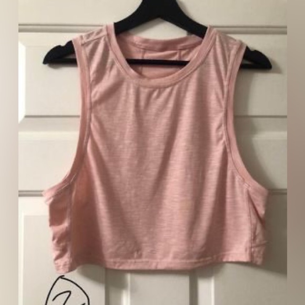Light Pink Cropped Muscle Tank